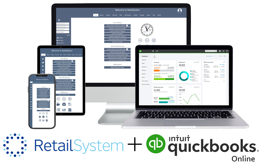 RetailSystem + Quickbooks Online RetailSystem + Quickbooks Online
